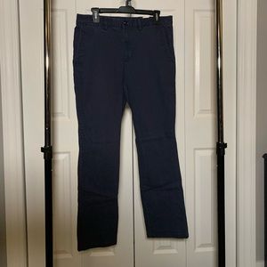 Men’s Old Navy Ultimate Straight Chino Pants 32x32 Navy Blue Worn and Washed
